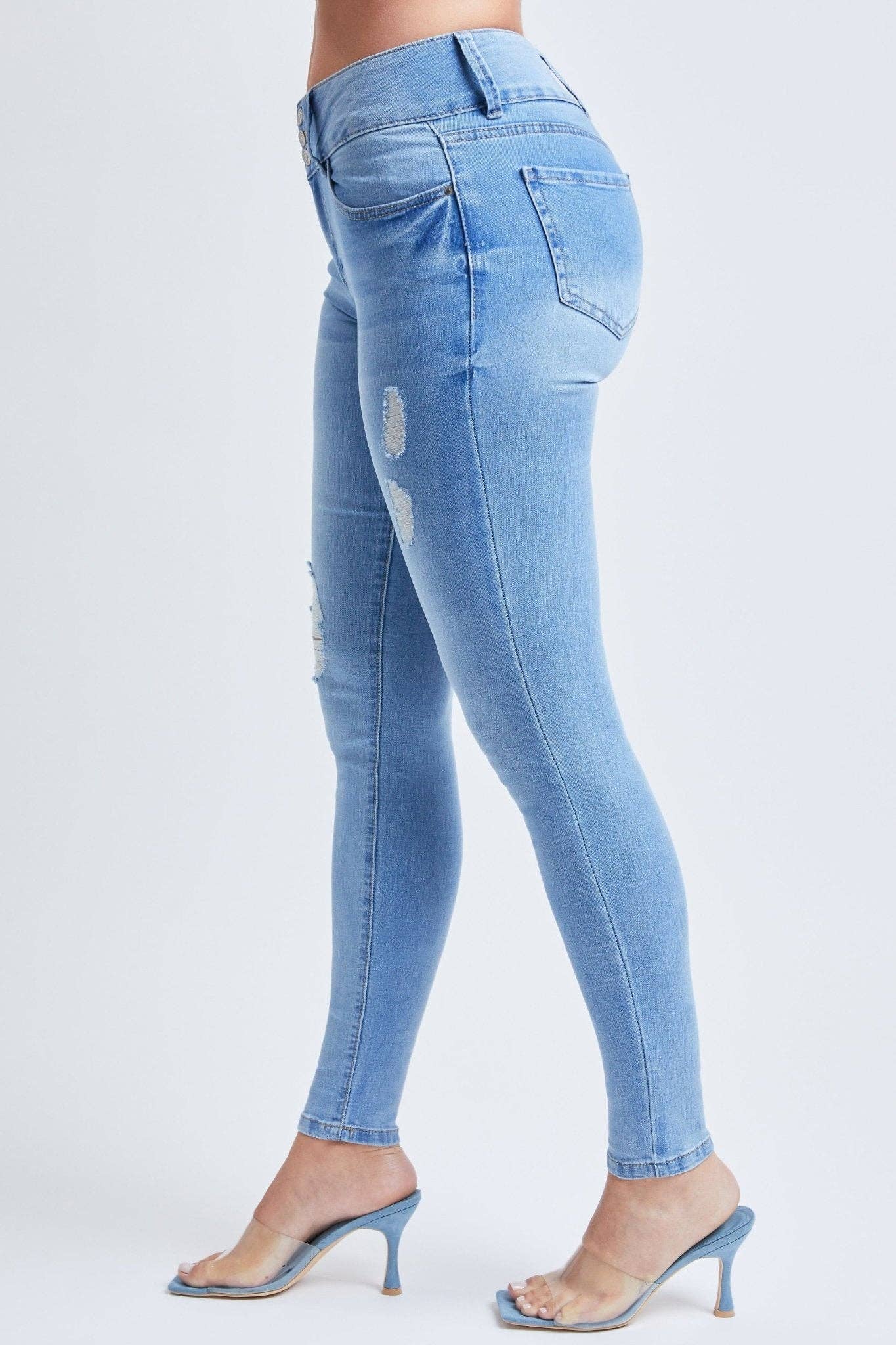 Junior 3 Button High-Rise Skinny Jeans / NWBLE S02