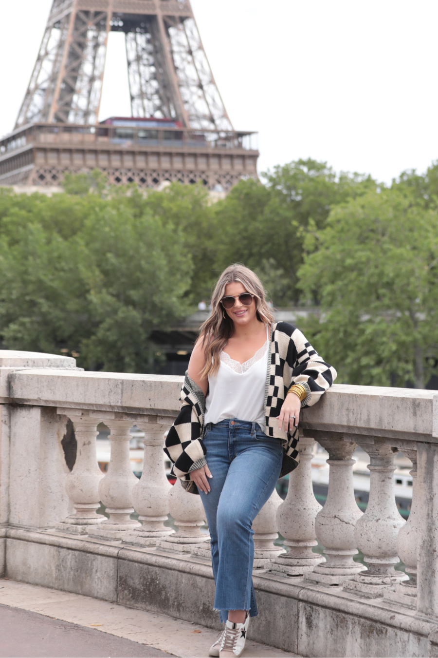 Check You Later Oversized Cardigan - Tan/Black