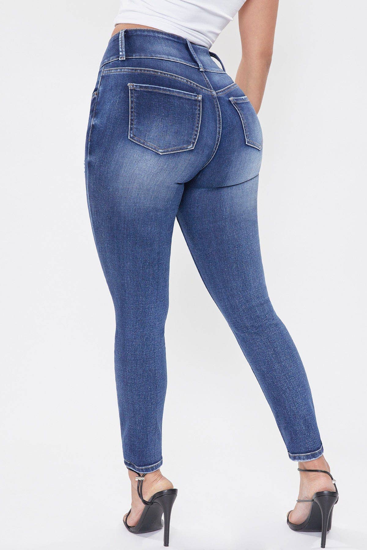 Junior 3 Button High-Rise Skinny Jeans / NWBLE S02