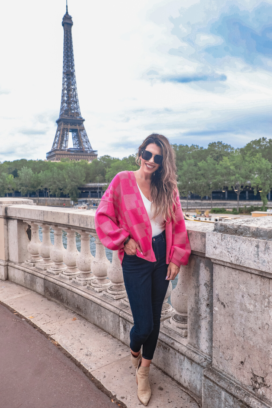 Check You Later Oversized Cardigan - Pink/Pink