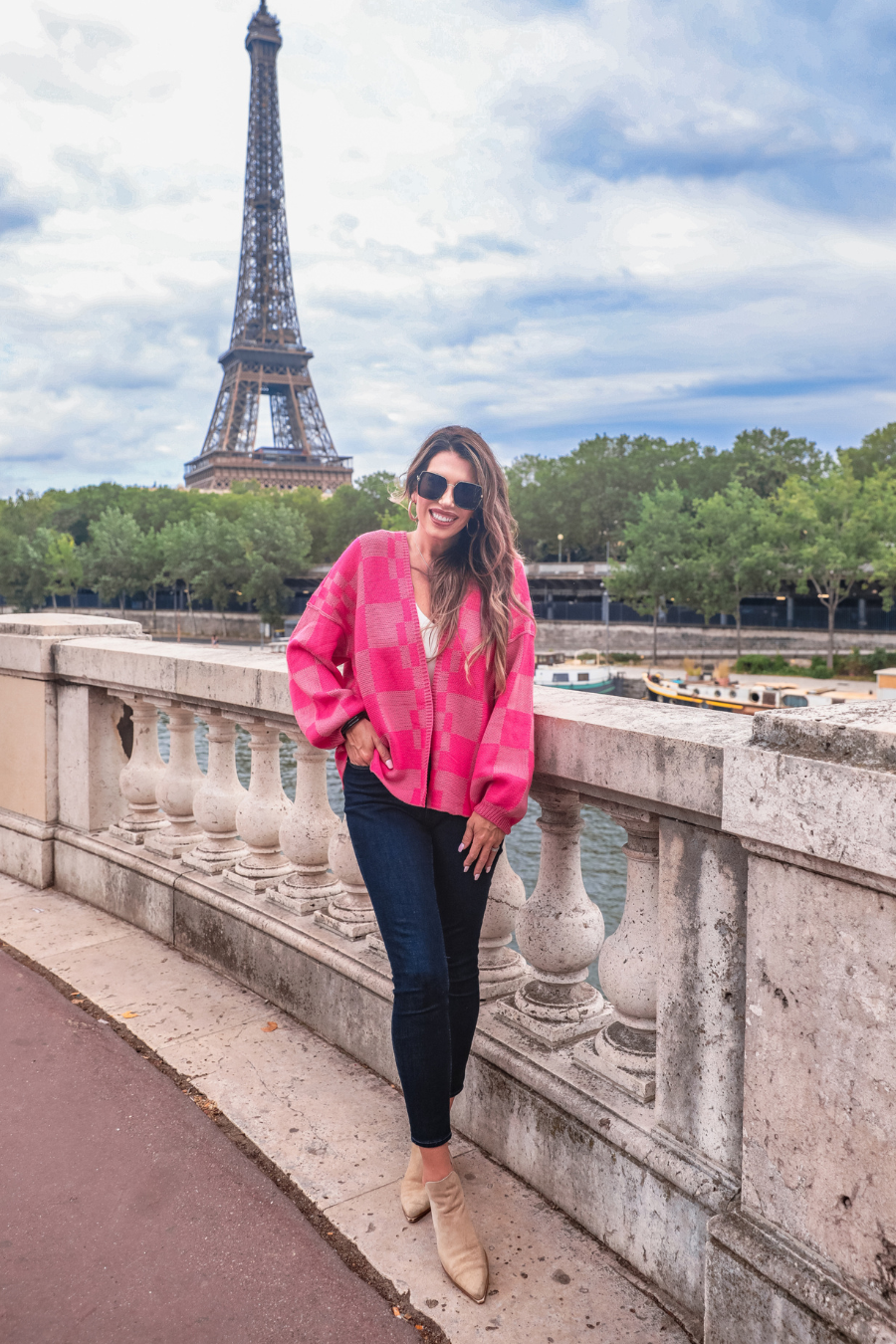 Check You Later Oversized Cardigan - Pink/Pink