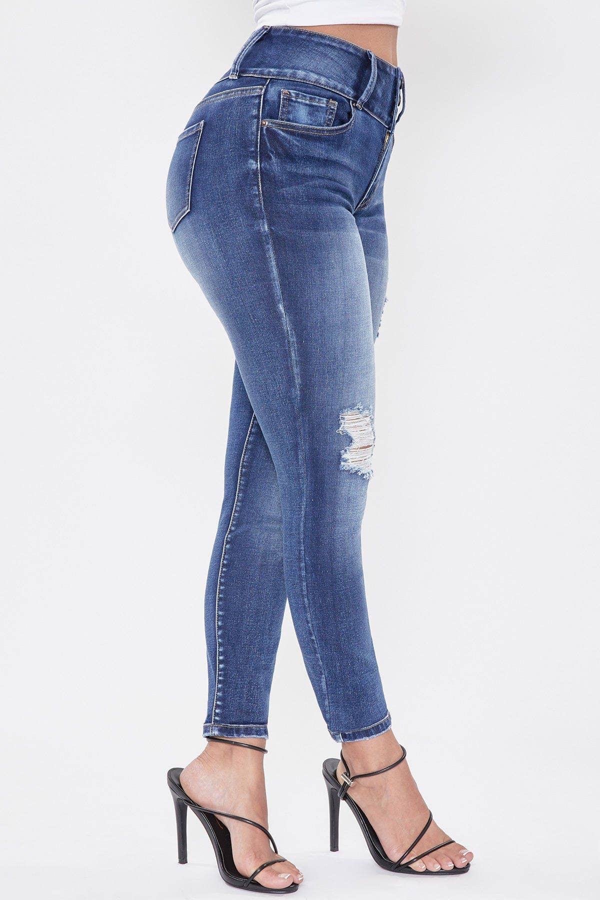 Junior 3 Button High-Rise Skinny Jeans / NWBLE S02