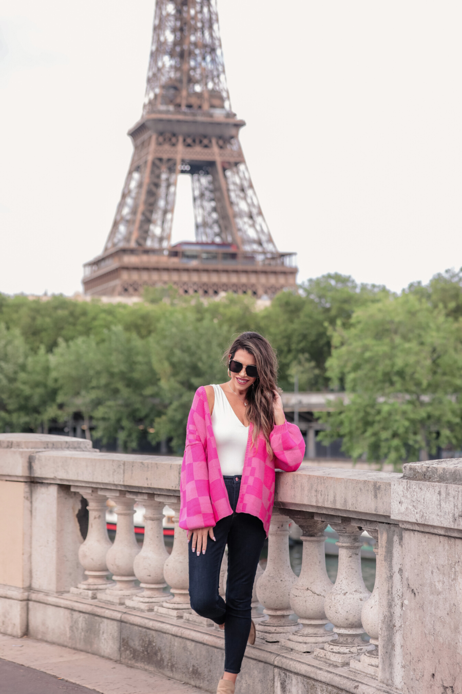 Check You Later Oversized Cardigan - Pink/Pink