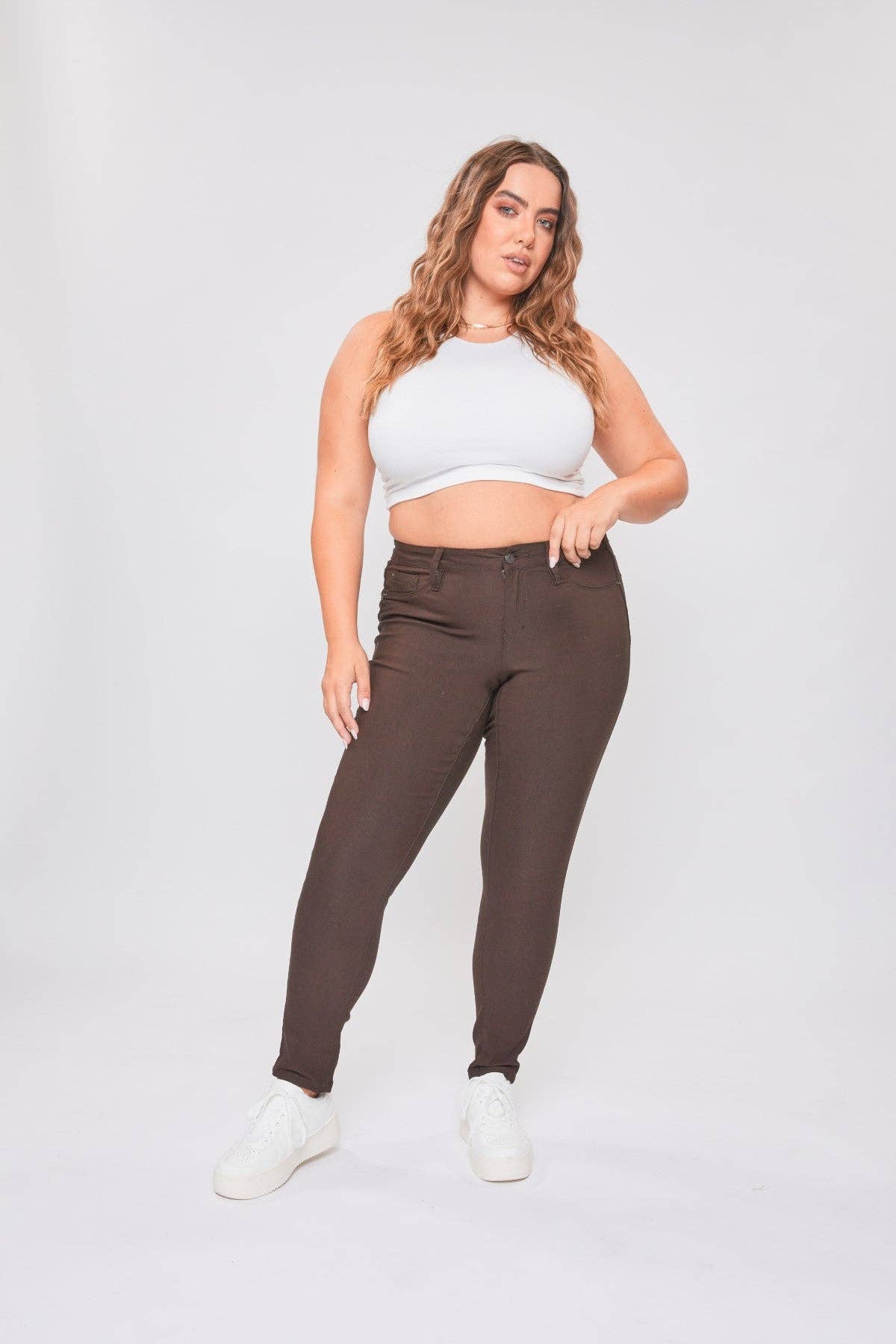 Junior Plus Size Hyperstretch Skinny Jean: SMOKE