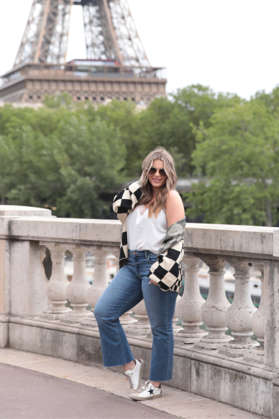 Check You Later Oversized Cardigan - Tan/Black