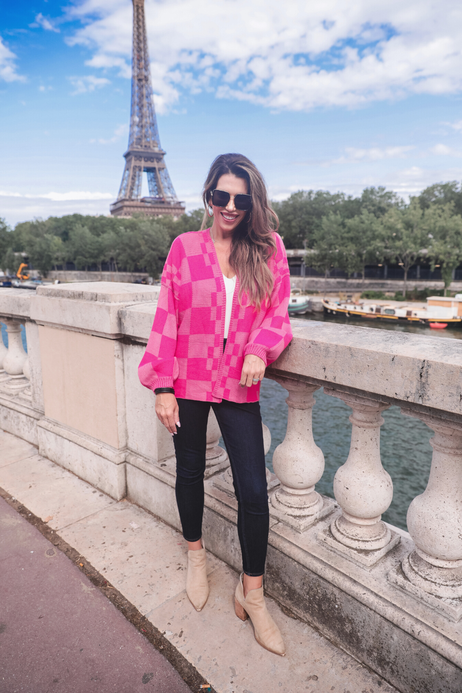 Check You Later Oversized Cardigan - Pink/Pink