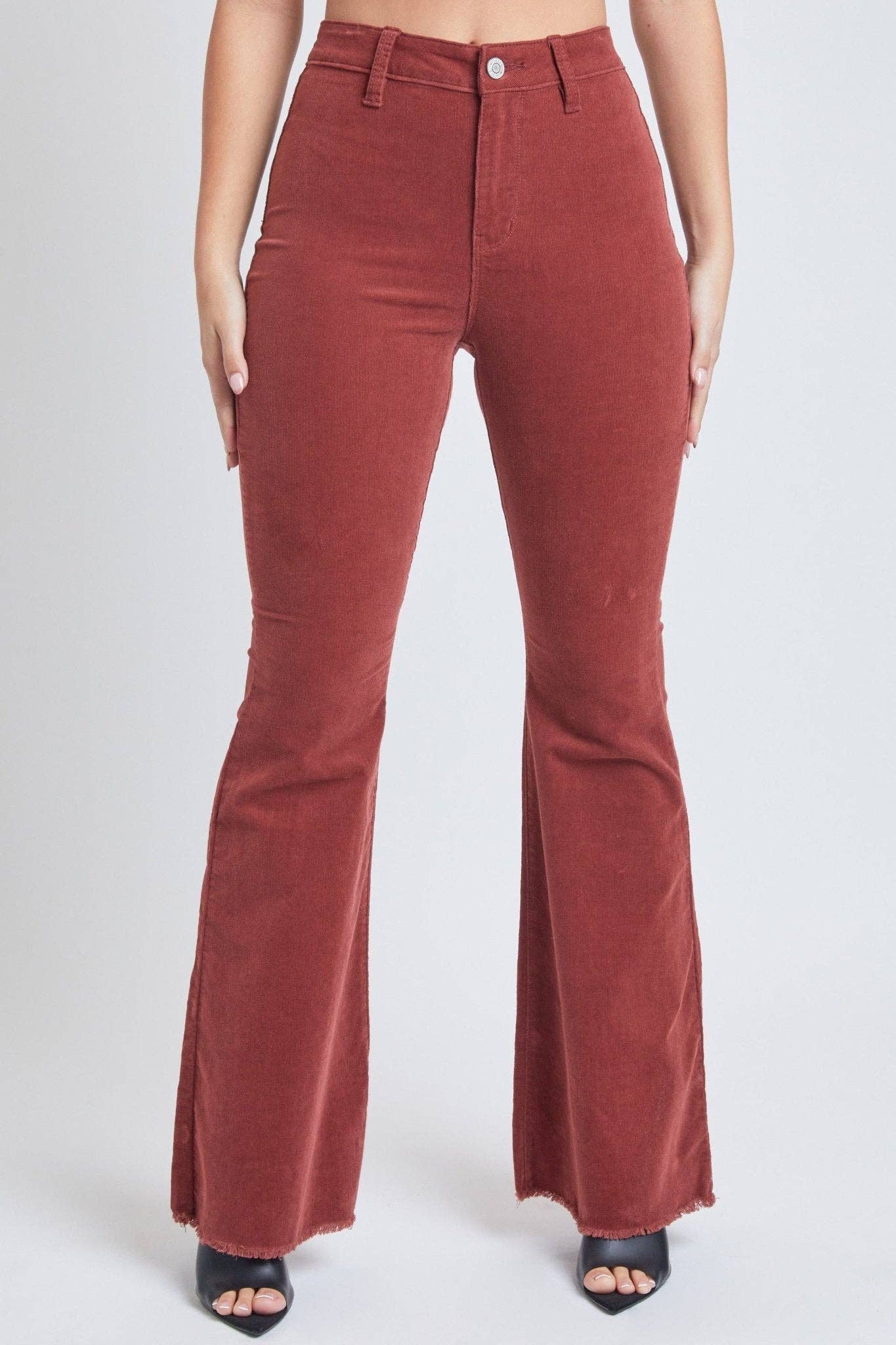 Junior Chloe Tube Corduroy Flare Jean: SUMMER OLIVE