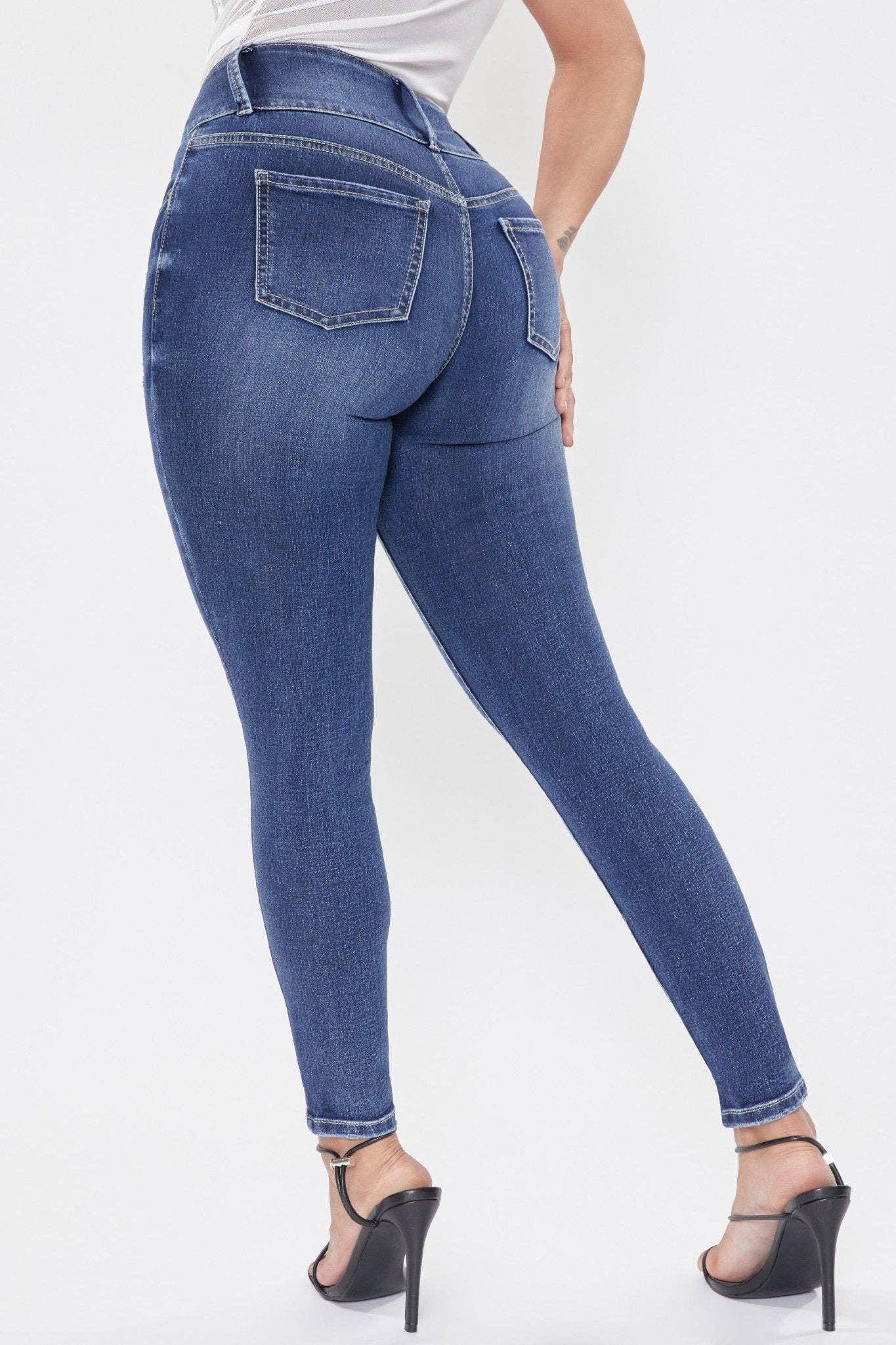 Junior 3 Button High-Rise Skinny Jeans / NWBLE S02