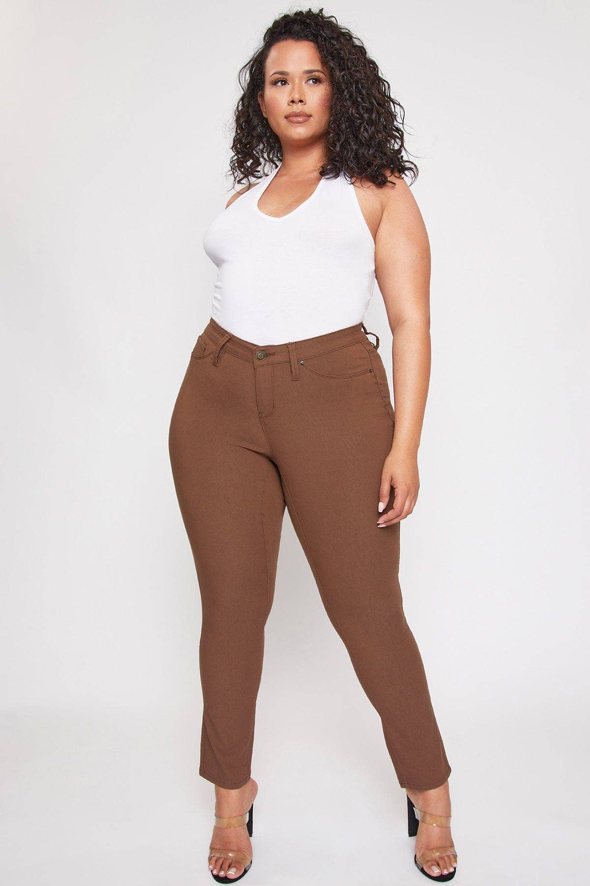 Junior Plus Size Hyperstretch Skinny Jean: SMOKE