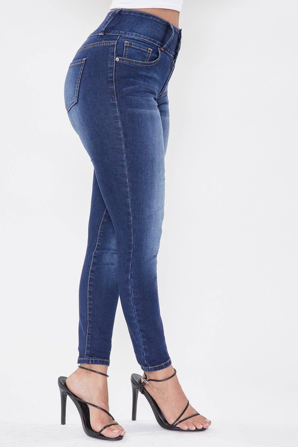 Junior 3 Button High-Rise Skinny Jeans / NWBLE S02